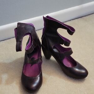 Stylish Women's Purple and Brown Heels